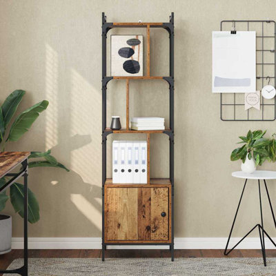 154.5cm H x 44.5cm W Metal Bookcase