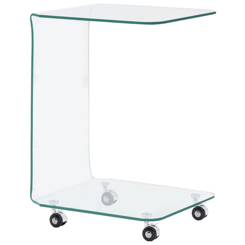 Brette Glass Top C Table End Table