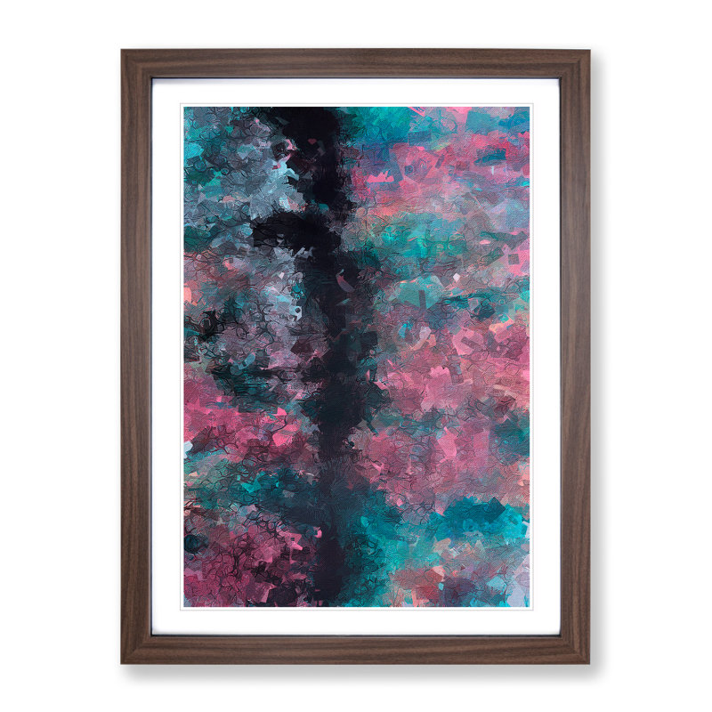 Butterfly Wing Abstract - Wall Art, 66cm H x 48cm W x 2cm D, Walnut Framed, White