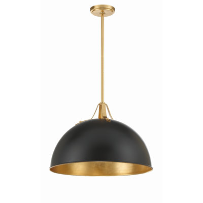 Luminaire suspendu en forme de dôme à 1 lumière Carlisa