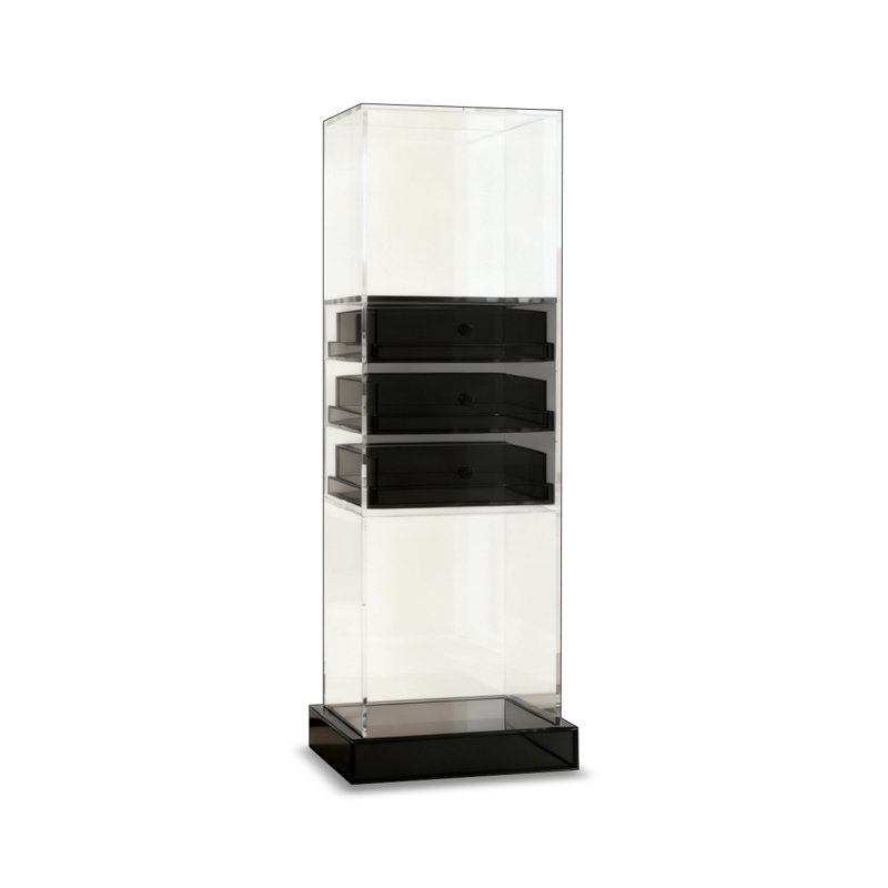Clear + DarkGray Acrylic Display Cases