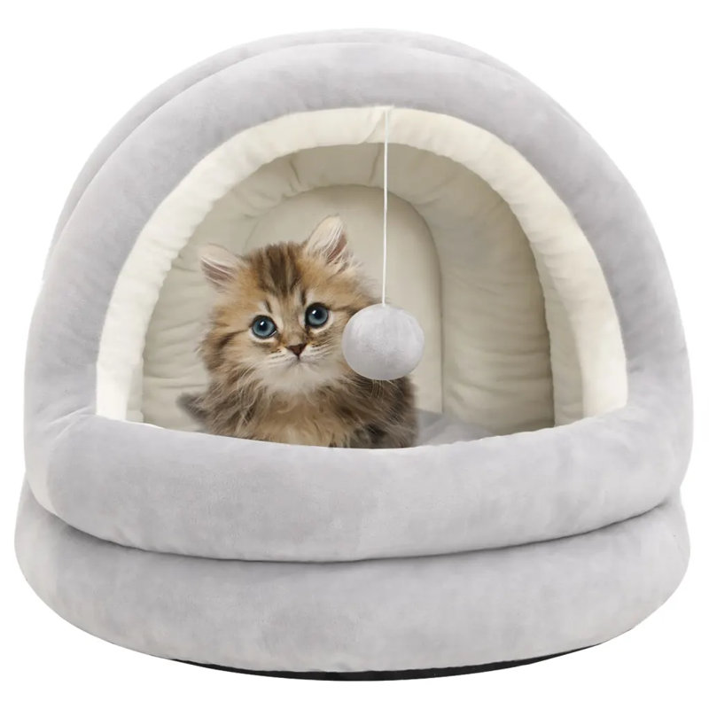 Rambler Fleece Pet Sofa, Grey/Cream, 40 W x 40 D cm