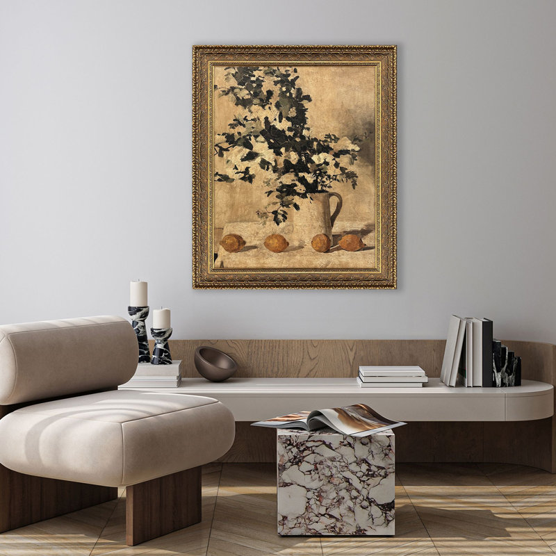Flowers and Lemons Framed Art