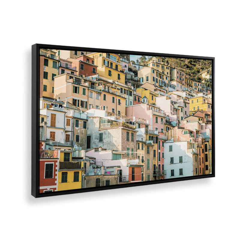 Impression sur toile Hillside Palette, H 12,75 po x l 18,75 po x P 1,75 po, Cadre noir satiné