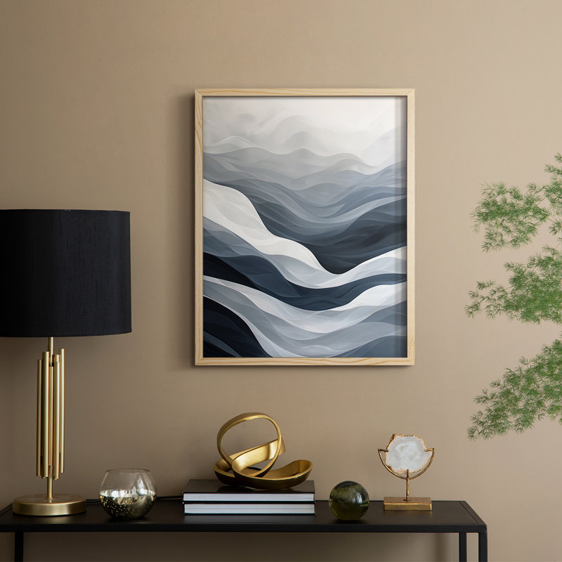 Reproduction encadrée ABSTRACT Series CDLxxx - bois massif, H 11 po x l 9 po