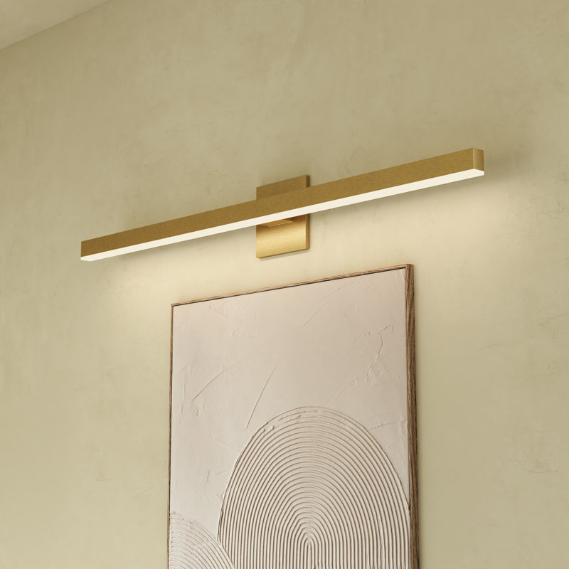 Vega 1 - Light LED Bath Sconce, Brushed Gold, 2700K