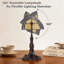 Lampe de table de banquier en verre coloré multicolore 12,6 po, 1 lumière E26, interrupteur marche / arrêt en ligne, pour bureau à domicile, bibliothèque, chambre à coucher, bureau, bureau