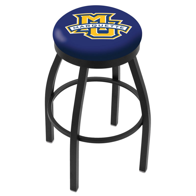 NCAA Swivel 25" Counter Stool, Black Wrinkle, Marquette University