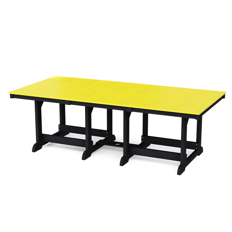 Heritage 44” x 94” Dining Table, Lemon Yellow/Black