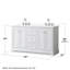 Meuble-lavabo double autoportant 60 po avec plateau Avery-98251175-98251176-98251177
