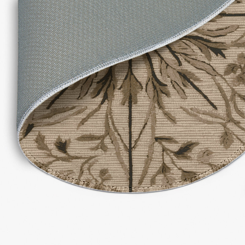 Tapis d'intérieur et d'extérieur brun Nature, Rond 5 pi