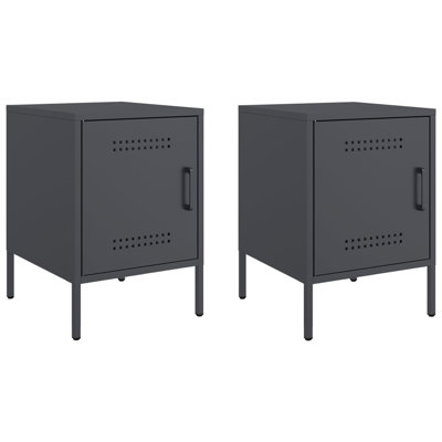 Prinsh 36cm W Steel Bedside Table