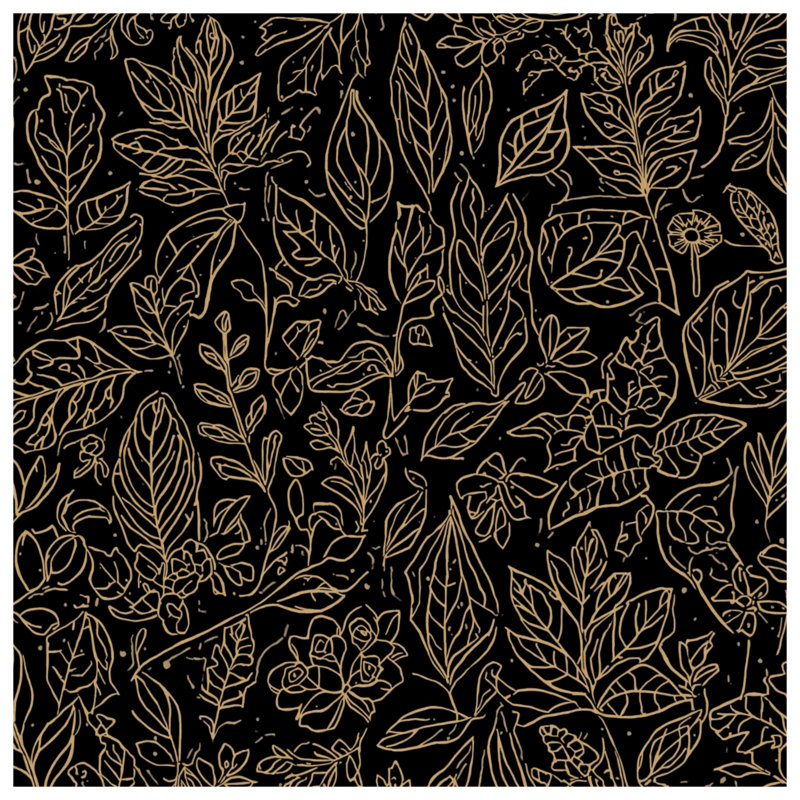 Gold Leaf Botanical Comforter, King