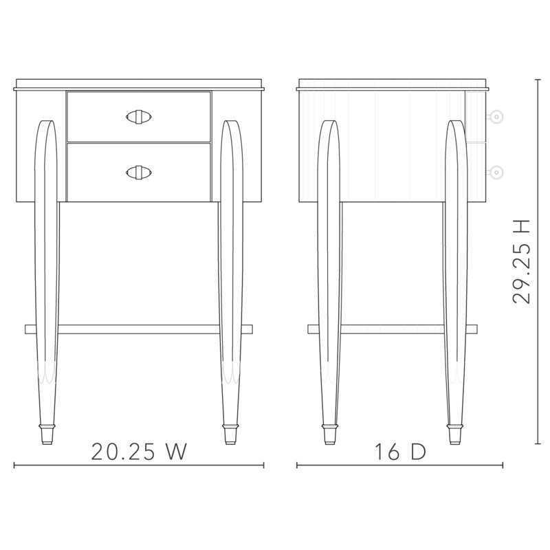 Natalie 2-Drawer End Table