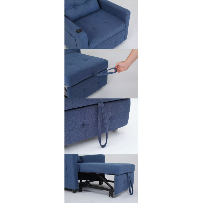 Canapé-lit convertible 3 en 1 Sleeper Chair, Marine