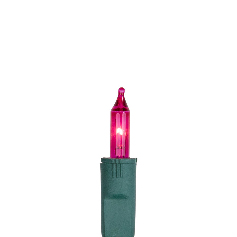 50 mini lumières de Noël Perm-O-Snap, Rose / Vert
