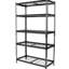 5 tablettes réglables robustes en acier, assemblage, l 36 po x P 18 po H 72 po, 2250 lb, noir pour étagères de rangement pour remise et entrepôt, solutions de garage réglables-128957462