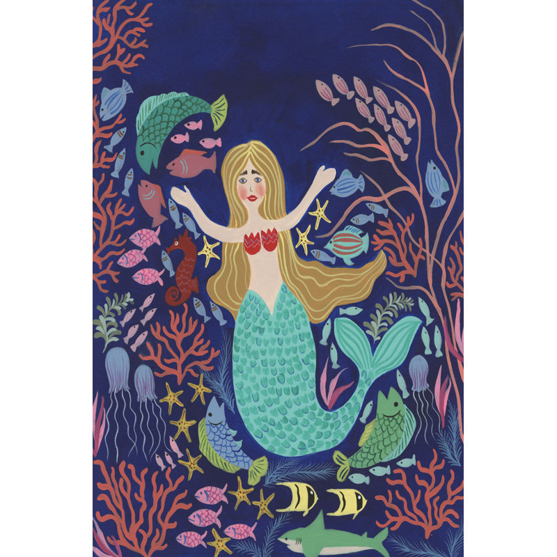 Water Queen II - Painting, 122 cm H x 81 cm W, Wrapped Canvas