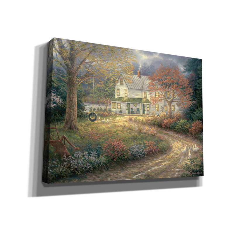 «Mid Country Farmhouse On Canvas» par Chuck Pinson, reproduction