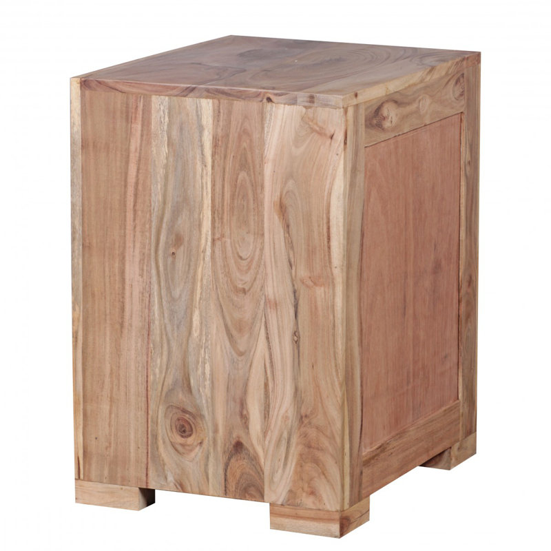Medway 50cm W Solid Wood Bedside Table, Acacia