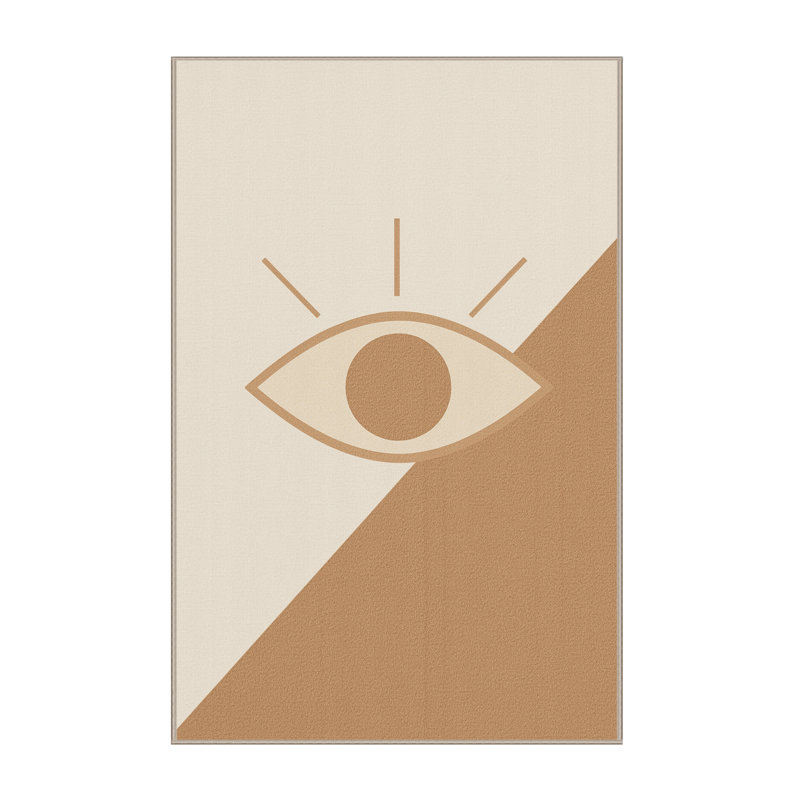 Tapis beige lavable à la machine Percilla, 7 x 10