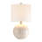White Ceramic Table Lamp With Drum Shade