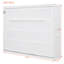 Lit escamotable double pleine grandeur, blanc