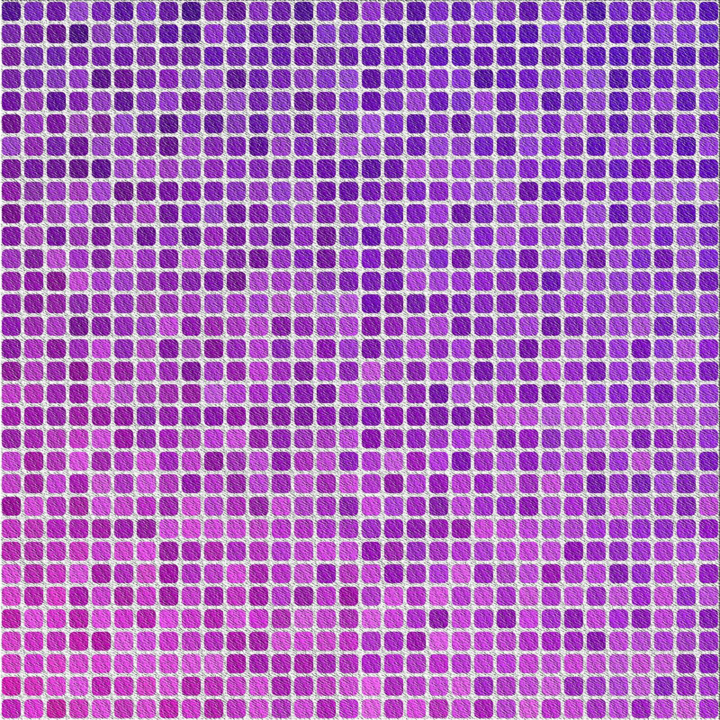 Tapis géométrique mauve / blanc, Carré 7 pi