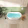 59'' Glossy Acrylic Freestanding Soaking Bathtub With Classic Slotted Overflow And Toe-Tap Drain In Chrome, Cupc C Ertified