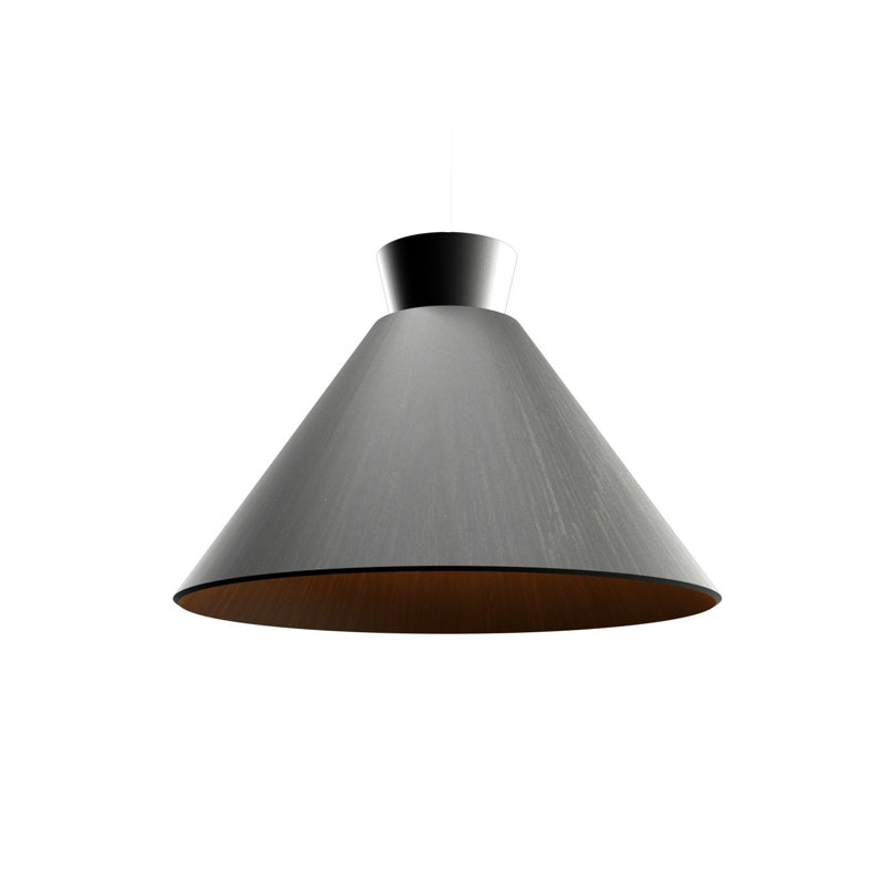 Luminaire suspendu simple à 1 lumière Conical, Gris anthracite