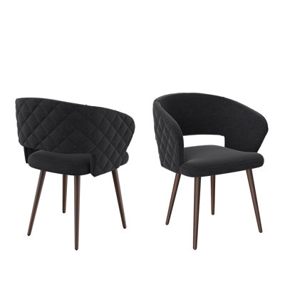 Ginnie 19.09'' H Tufted Fabric Upholstered Side Chair