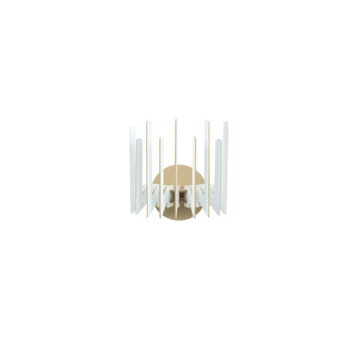 Modern ZigZag Wall Lamp, White MDF Body, 7.9 x 9.4 x 7.5 inches | E27 Socket, Max 40W | Stylish Indoor Lighting for Living Room, Bedroom, and Hallway | Contemporary Design with Versatile Appeal