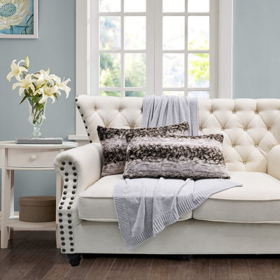 Housses de coussin en fausse fourrure