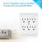 CBOL Series Coby CB-5503 6-Outlet 4 Pack Wall Adapter, White