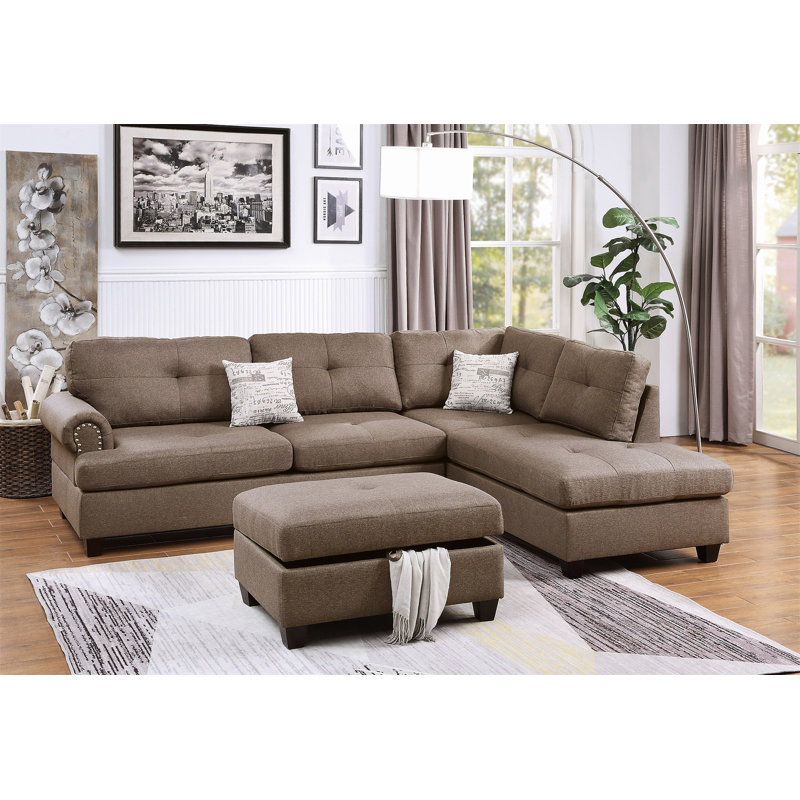 Coussin réversible 3 pièces Contemporary, Tissu noir multi
