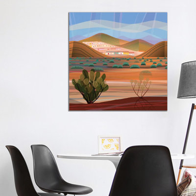 Copper Town, Square by Charles Harker - Wrapped Canvas Print