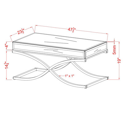 Chilhowie Glass Top Coffee Table