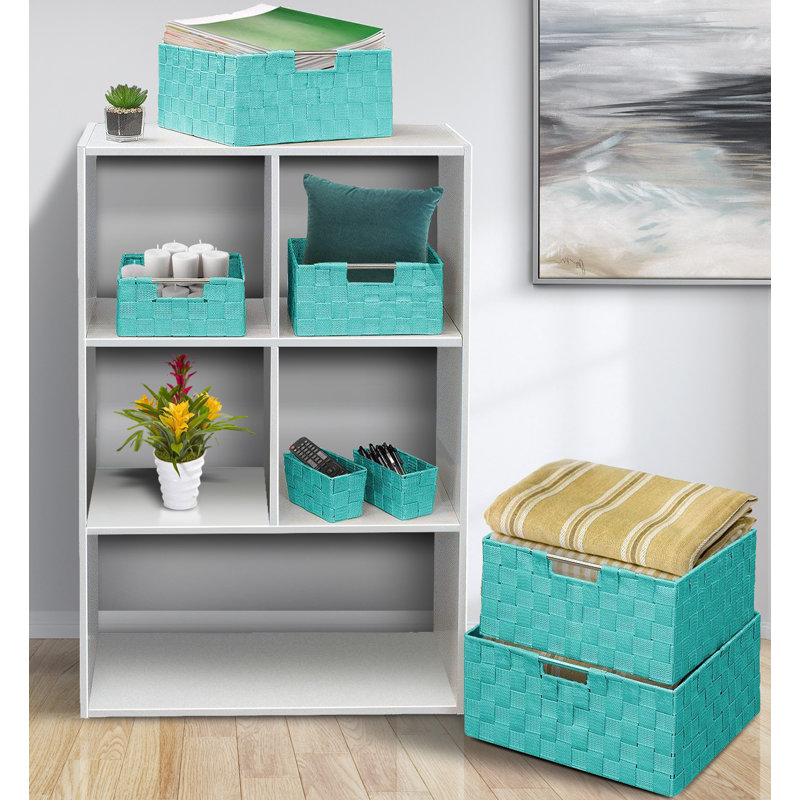 Ensemble de paniers 7 pièces Weave, Turquoise