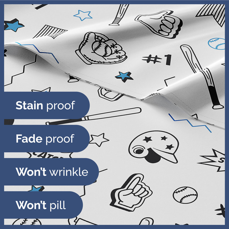 Kids Sheet Set, Soft Microfiber Bedding, Cozy & Breathable, Wrinkle Free Easy Care Bed Sheets, Twin Sheet Set + 1 Pillowcase