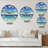 Fiji White Beach Blue Ocean - Coastal wall clock-59913540