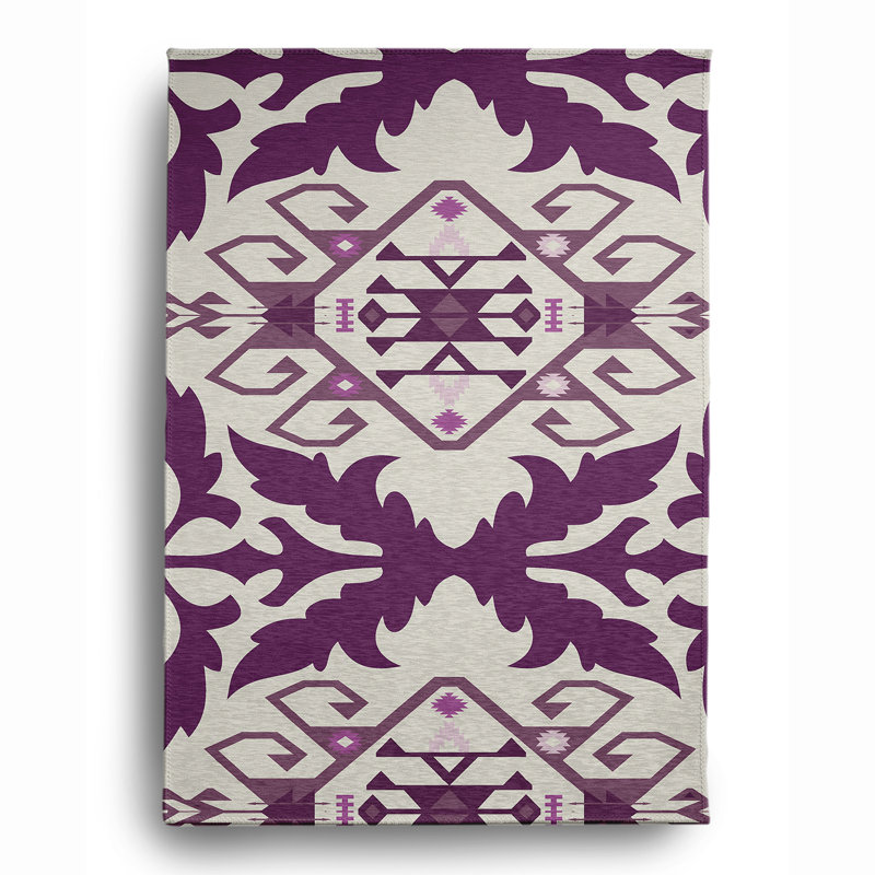 Chenille Ikat Indoor Rug, Rectangle 5' x 7'