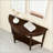 Farmhouse Half Moon Console Table with Drawer & Shelf, Space-Saving Design for Narrow Hallways and Entryways-781650396