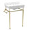 Victoriahaus 23.5" x 20" Rectangular Console Sink with Faucet Drill, Towel Bar, Backsplash, and Overflow