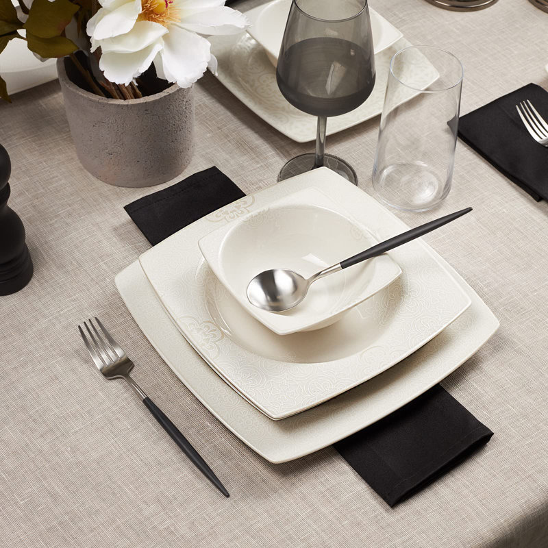 Cooperstein Ceramic Dinnerware Set 24 Piece - Service for 4