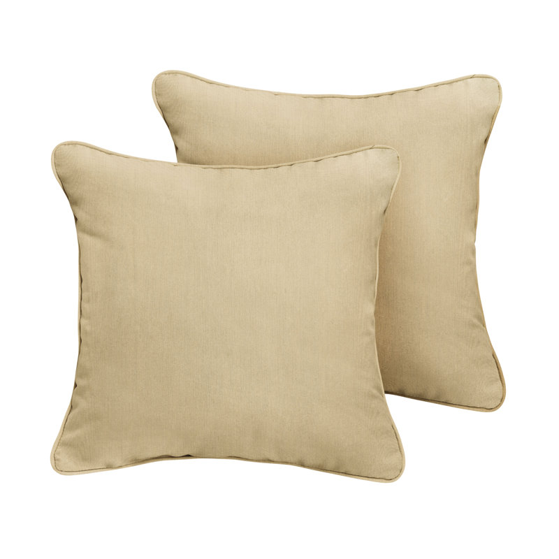 Erika Outdoor Reversible Throw Pillow, 18"H x 18"W, Spectrum Sand