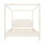 Lit plateforme à baldaquin en bois avec tête de lit et pieds de support-129380011-129380012