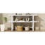 Console élégante, plateau à effet marbre pour le décor du salon rétro et options de rangement-1674582901