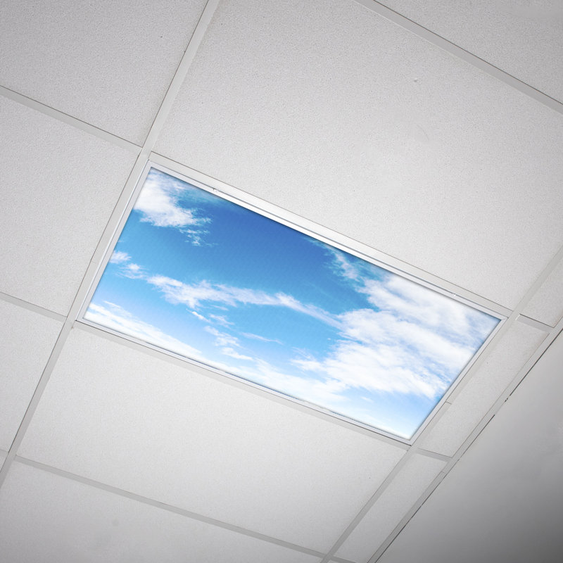 Couvre-lampes fluorescents Cloud Classroom pour plafonniers - pour luminaire 2 x 4 - par Octo Lights