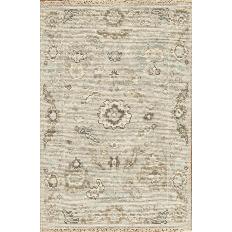Cascade Collection Hand Knotted Wool Floral Area Rug