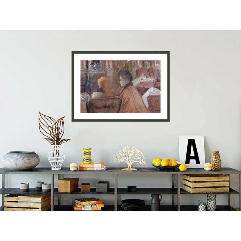 «In the Salon» par Henri de Toulouse-Lautrec, impression giclée encadrée, H 29,8 po x l 41,5 po